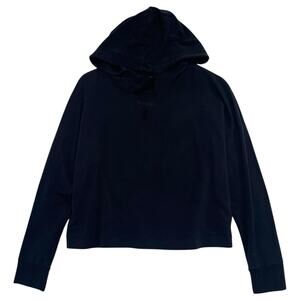 Beyond Yoga Hoodie Womens Medium Black Cropped Pullover Sweatshirt Modal USA